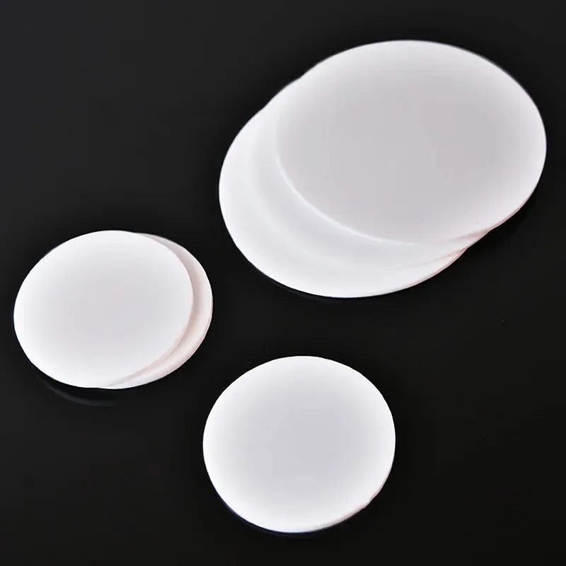 White PTFE Sealing Gasket Circular Plate Thk 3mm Dia 45-378mm Anti-Corrosion Machining Material