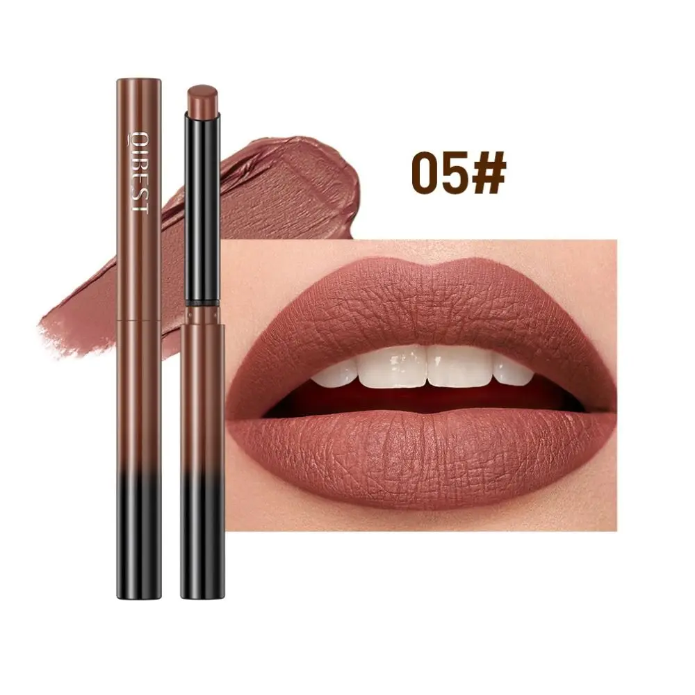 Rossetto nudo opaco a lunga durata Lipliner Colorfast matita per labbra impermeabile tazza antiaderente 12 colori strumento cosmetico donna