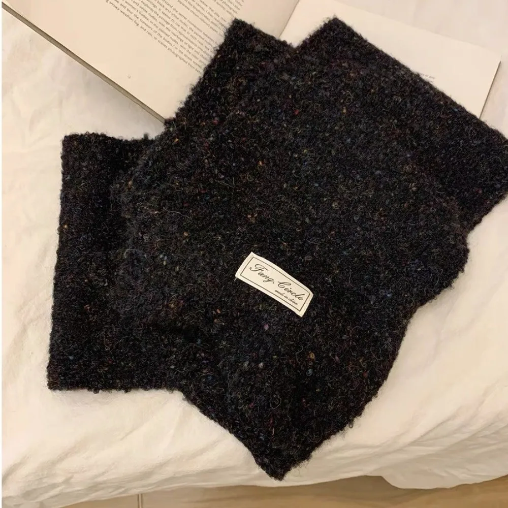 Зимний теплый вязаный шарф из смеси шерсти