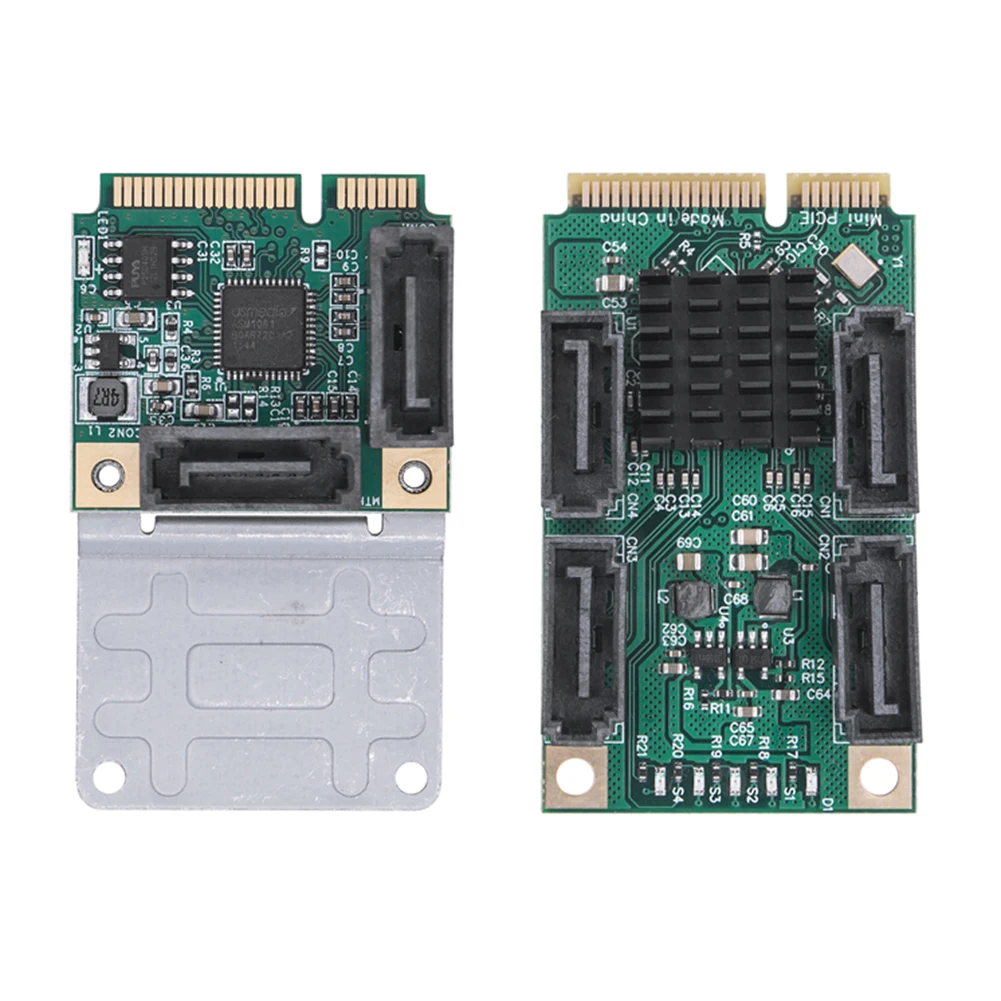 M.2 PCI-E 2.0 Riser Card B+M Key Converter 5/2.5 Gbps Mini PCI-E To SATA3.0 Adapter Expansion Card 2/4 SATA 3.0