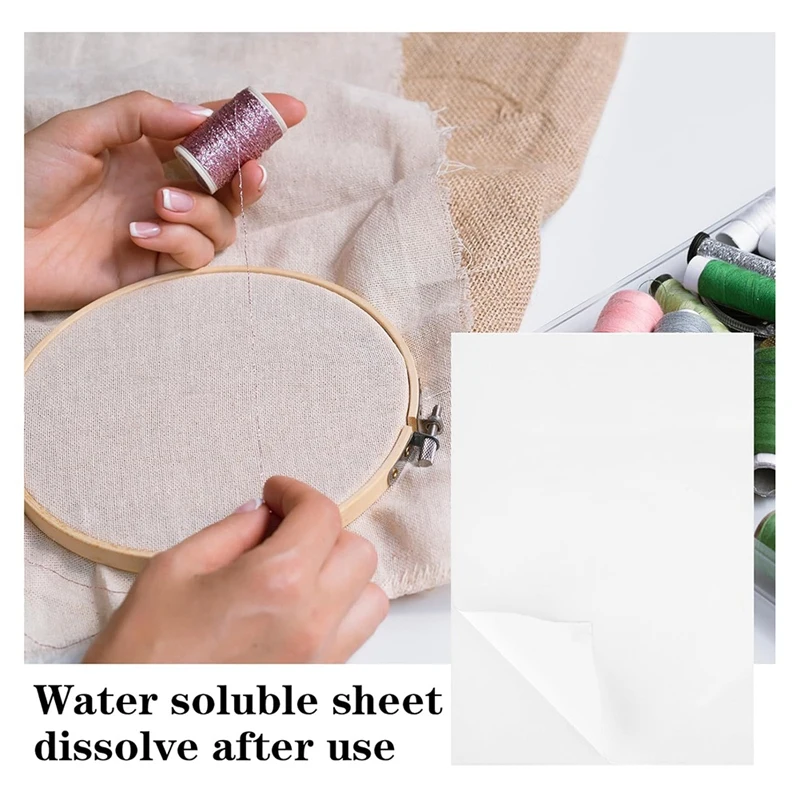 スティック&ステッチ刺繍用紙 刺繍用 溶ける刺繍転写 刺繍パターン転写用-ABJU