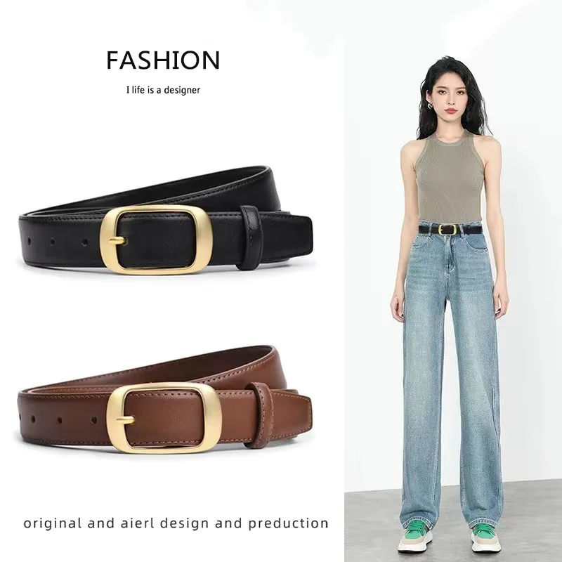 

2025 New Arrival! Women's High Quality Leather Belt - Fashion-forward Design, Exquisitely Decorated, Black Color Versatile Soft
