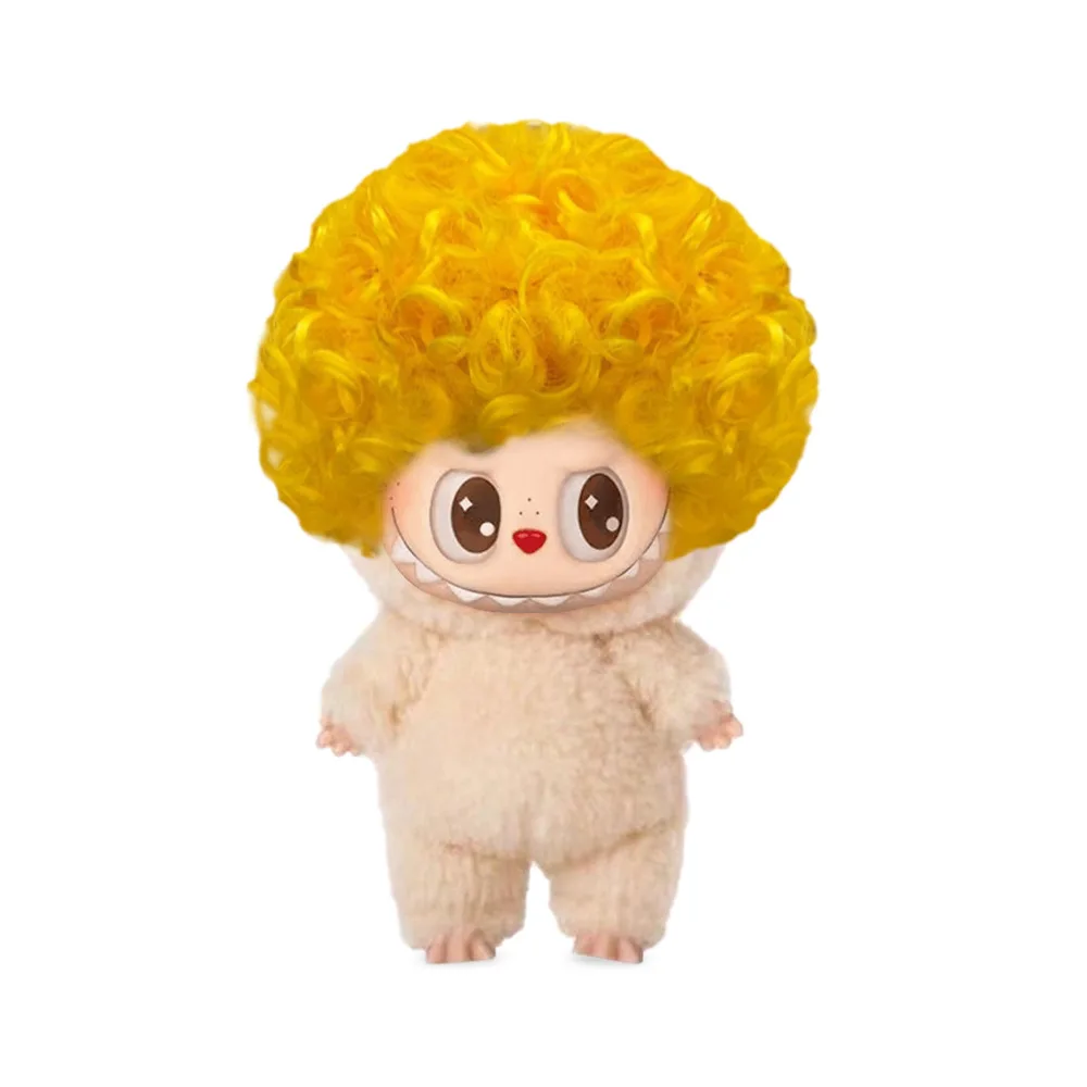 Acconciature fresche Capelli per Circonferenza della testa LABUBU Accessori per bambole Parrucca per bambola in morbida seta in fibra ad alta temperatura