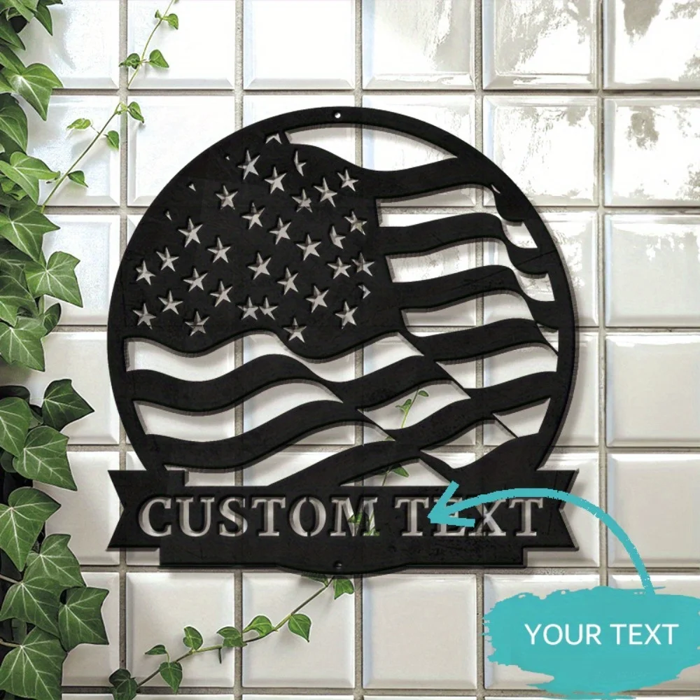 

Unique Handmade Personalized American Flag Initial Metal Decoration for Homes with Timeless Appeal for Various Occasions