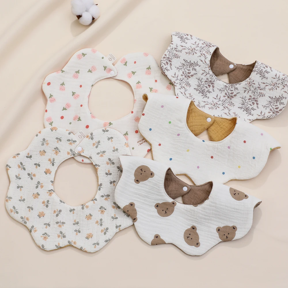 

2pcs/3pcs Newborn Baby Bibs Infant Burp Cloths Baby Stuff Feeding Drool Bandana Saliva Towel Toddler Bib Baby Accessories