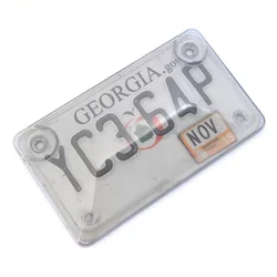 Plastic transparent vanishing invisible plate Canadian size motorcycle license plate cover bracket hiding