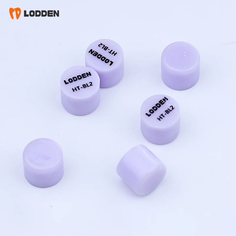 Purple Press Ingots Cube Dental Lithium Disilicate HT/ LT for Dental Lab CAD/CAM 10 Pieces Lodden Dental lab Materials