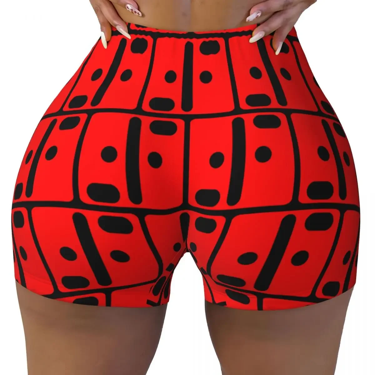 Custom V The Visitors Insignia Yoga Shorts Women Gym Workout Running Athletic Volleyball Biker Shorts