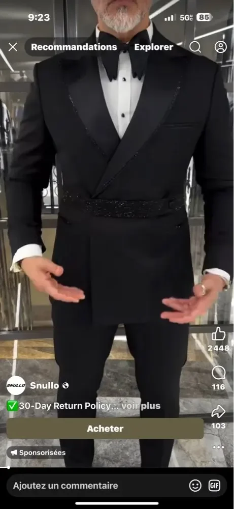 

Черные мужские костюмы, смокинг для выпускного, двубортный, приталенный, комплект из 2 предметов, свадебные костюмы для жениха, мужские пиджаки, комплекты Terno Masculino