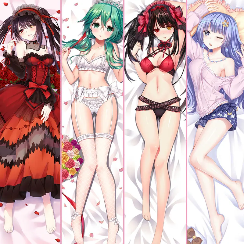 

Japanese Anime DATE A LIVE Body Hugging Cover Tokisaki Kurumi Pillow Case Throw Cushion Dakimakura Izayoi Miku Pillowcase