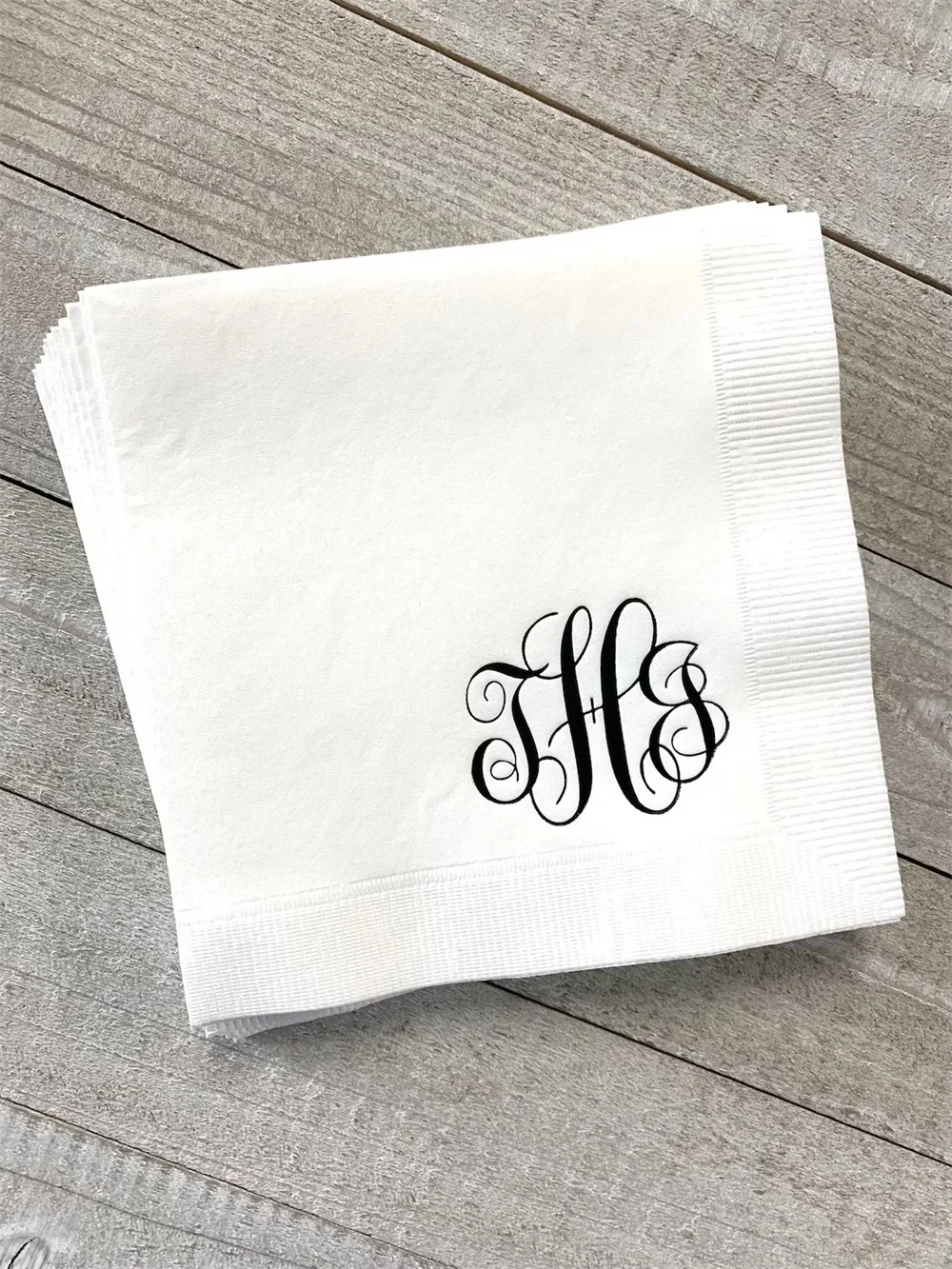 Personalized Napkins Beverage Luncheon Dinner Guest Towel Napkins Baby Shower Naming Custom Monogram LOTS of colors available!