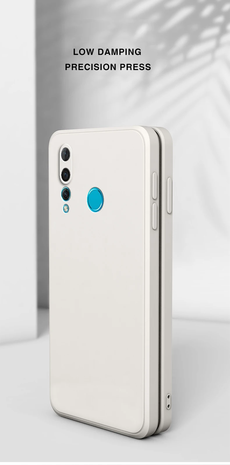 Quadratische Handyhülle aus flüssigem Silikon für Huawei Y6P Y7P 2020 P40 Lite E Y6 Y6S Y7 Y9 Prime 2019 P Smart Z P30 Lite Rückseitenhülle – Detail 5