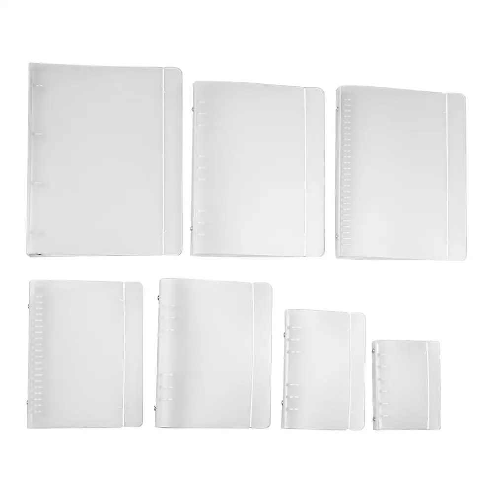 Funda transparente mate para cuaderno A4/B5/A5/A6/A7, carpeta de anillas de hojas sueltas, carpeta de archivos, suministros escolares de oficina