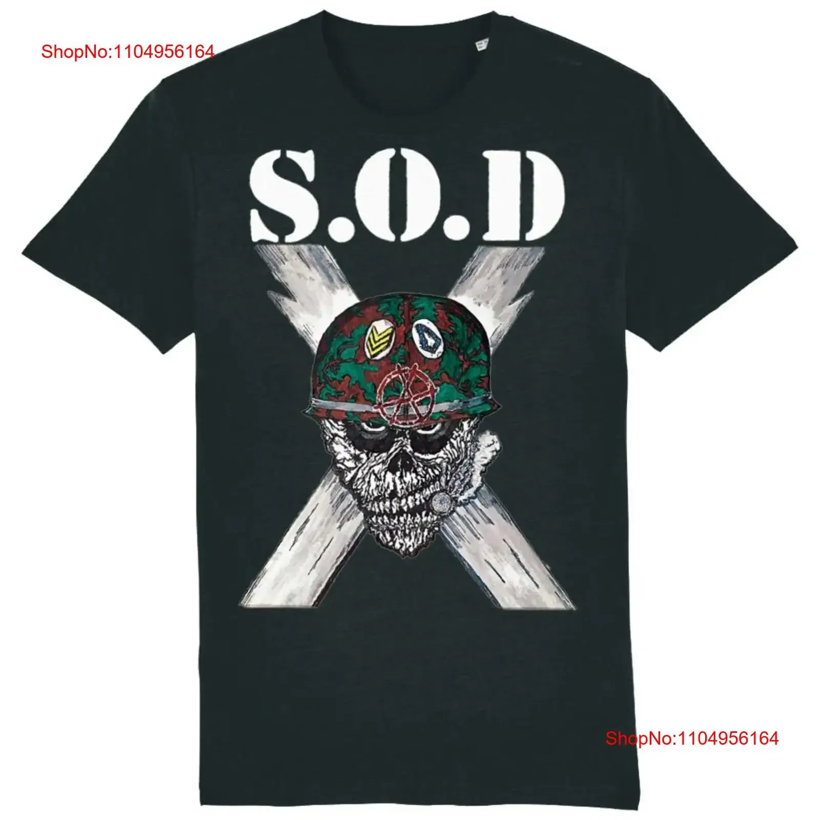 S O D Stormtroopers of Death T-Shirt Vintage Washed Slightly Fashion Homme Lässiges, atmungsaktives, bequemes Oberteil für den Alltag