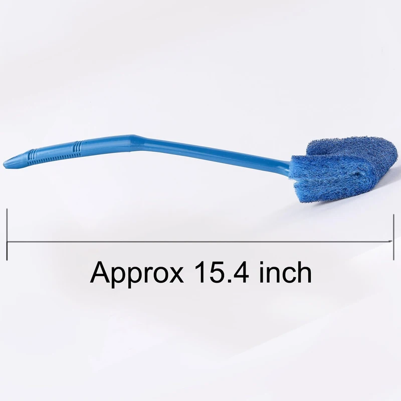 Aquarium Algae Scraper Double Sided Sponge Brush Cleaner Long Handle Fish Tank Scrubber for Glass Aquariums and Home Kitchen