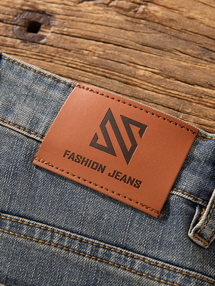 عارضة ركاب V9 الجينز الغربي الرجال الأمريكية الرجعية سليم صالح بسط السراويل الطويلة الشباب العصرية القطن البوليستر سباندكس مزيج #3