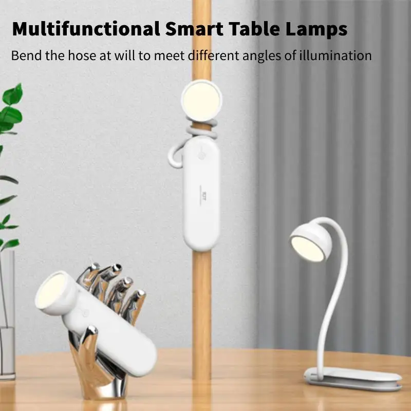 Eye Protection Desk Reading Lamp 3600mAh Rechargeable Handhold Flashlight Dimmable Foldable Desktop Lantern with Output Function