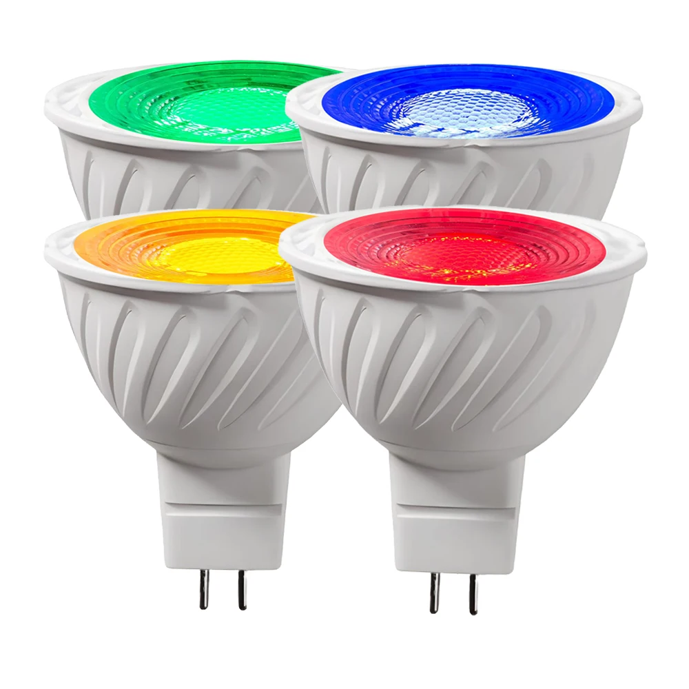 20x MR16 GU5.3 12V Rot Grün Gelb Bernsteinfarben 12V 5W GU5.3 Dekorative Glühbirne Spotlicht Hof- und Feiertagsakzentbeleuchtung – Detail 3