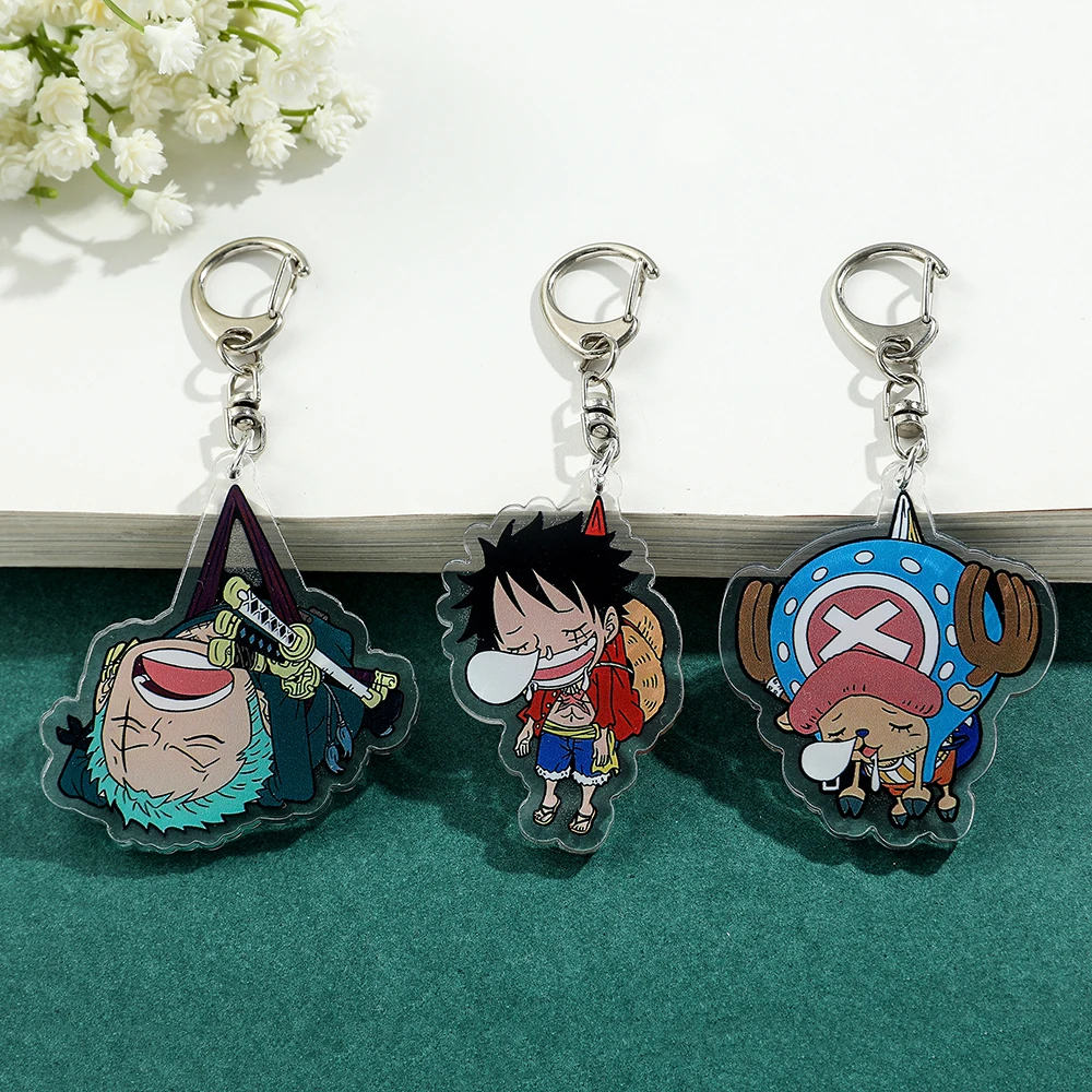 Cartoon Anime Acrylic Keychain Pendant Cute Creative Figure Car Key Backpack Key Chain for Fans Accessories Toys Gifts