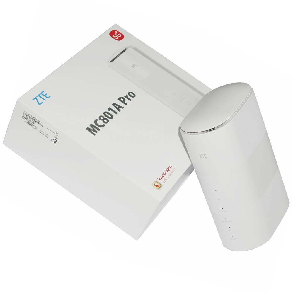 

ZTE MC801A Pro 5G CPE Router Qualcomm SDX62 WiFi 6 AX3600 3.8Gbps Dual Gigabit VoLTE