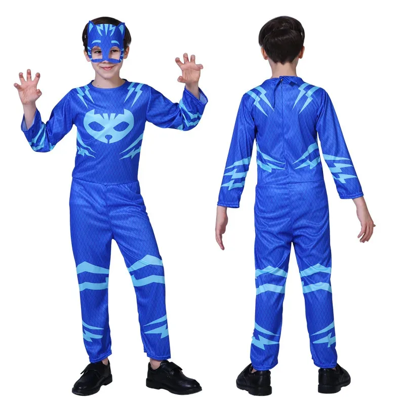 L2025l قوة الهالوين W-Wild Kratts كوسبلاي عيد الميلاد والهالوين شخصية الفتيات والأولاد Catboy Gekko Owlette سيامي الحيوانات مرق