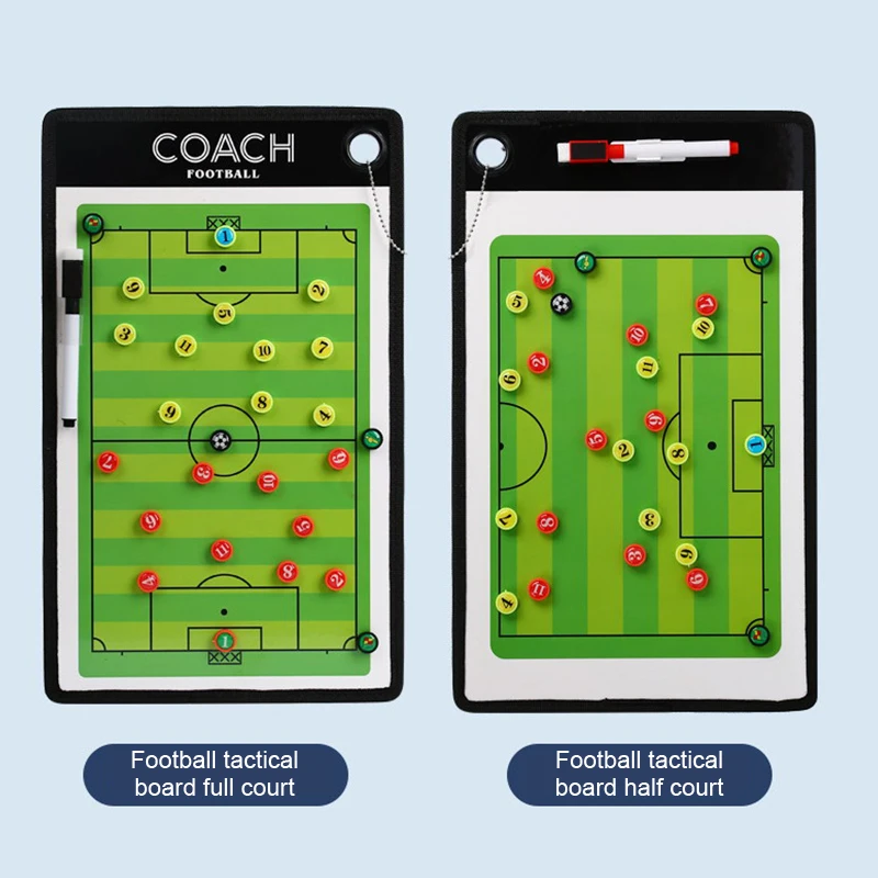 1Set Voetbal Tactisch Bord Magnetische Voetbal Coaching Klembord Training Match Draagbare Voetbal Coach Strategiebord