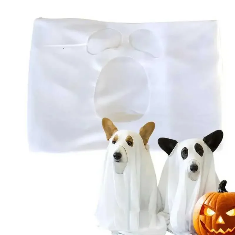 

Dog Cosplay Costume Halloween Ghost Pet Cloak Spooky Soft Pet Clothes Breathable Dog Costume for Pranks Halloween Props XJ250813