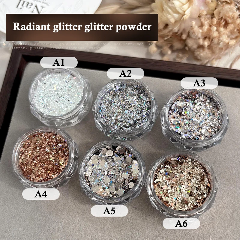 1 Box Mini Sprankelende Ster Nagel Glitter Sprankelende Pentagram Nageldecoratie Nagelsalon Ontwerp Accessoires DIY Nail Art Design