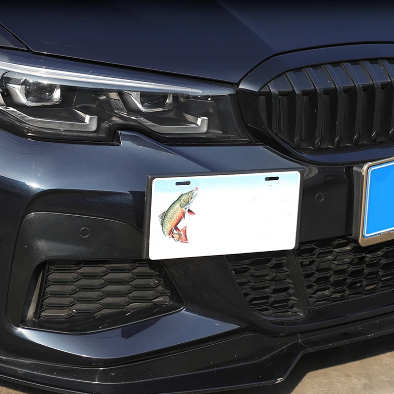 

For BMW 3 Series G20 2020-2022 Car License Plate Bracket Front Tow Hooks License Plate Mount License Plate Frame Car Accessories