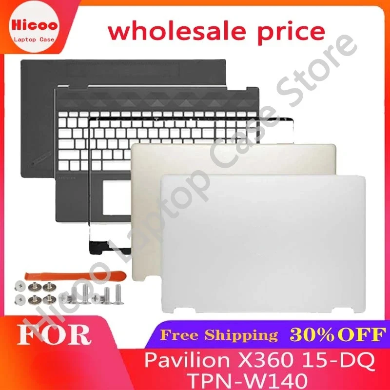 Carcasa Trasera LCD, Bisel Frontal, Reposamanos, Carcasa Inferior y Carcasa Superior para Laptop HP Pavilion X360 15-DQ TPN-W140, L53034-001 L53036-001