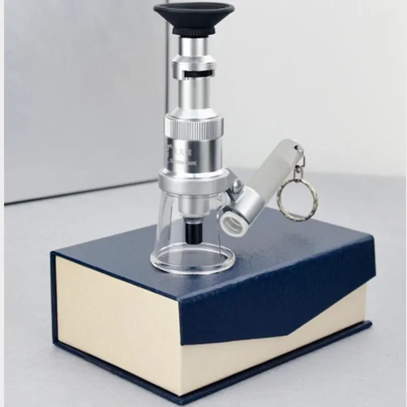 A 100K graduated magnifying glass, 100x mirror, ruler microscope, lamp, high foot mirror, 100x mirror measurement