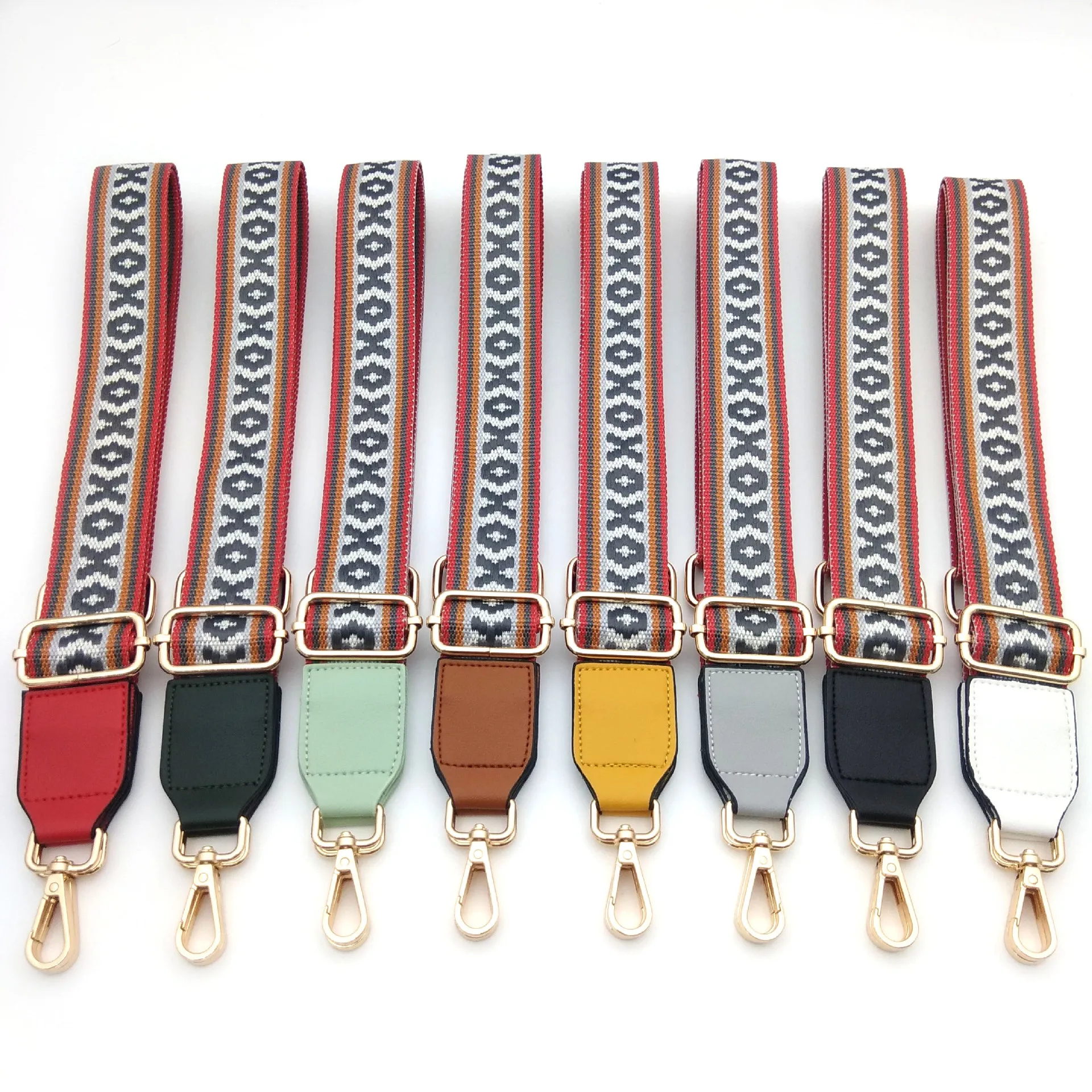 Polyester Crossbody Strap for Phones and Bags Adjustable Length Lightweight Shoulder Lanyard in Red Brown Dark Gray Black White