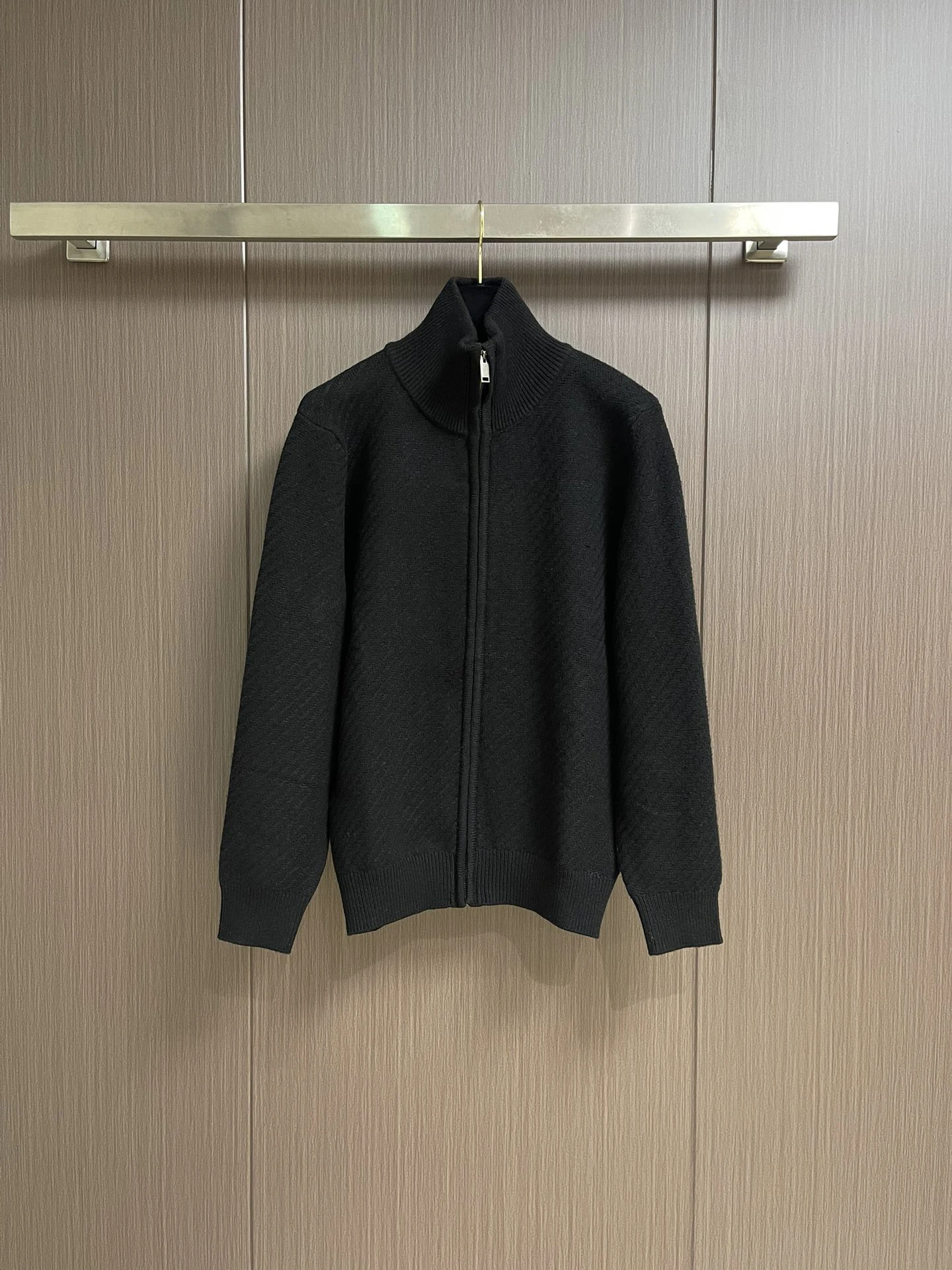 BLLIYOSS Lapel long-sleeved wool shirt Men 2026 SS New Warm Comfortable zipper elasticity embroidery high quality size M48-3XL56