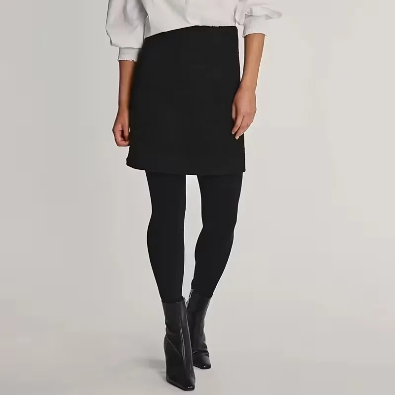 

Леггинсы с высокой талией, черные непрозрачные теплые облегающие осенне-зимние женские корректирующие защитные леггинсы