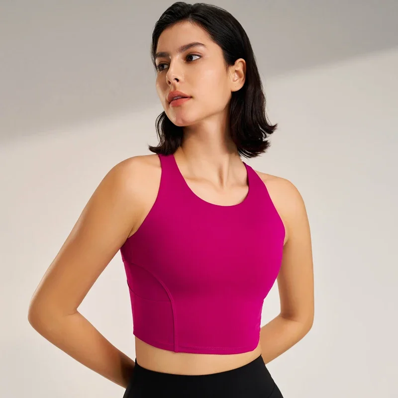 Ropa interior sexy para mujer, Sujetador deportivo para yoga y gimnasio, ropa interior para mujer, sujetador de Yoga Push Up recogido a prueba de golpes, chaleco deportivo para correr