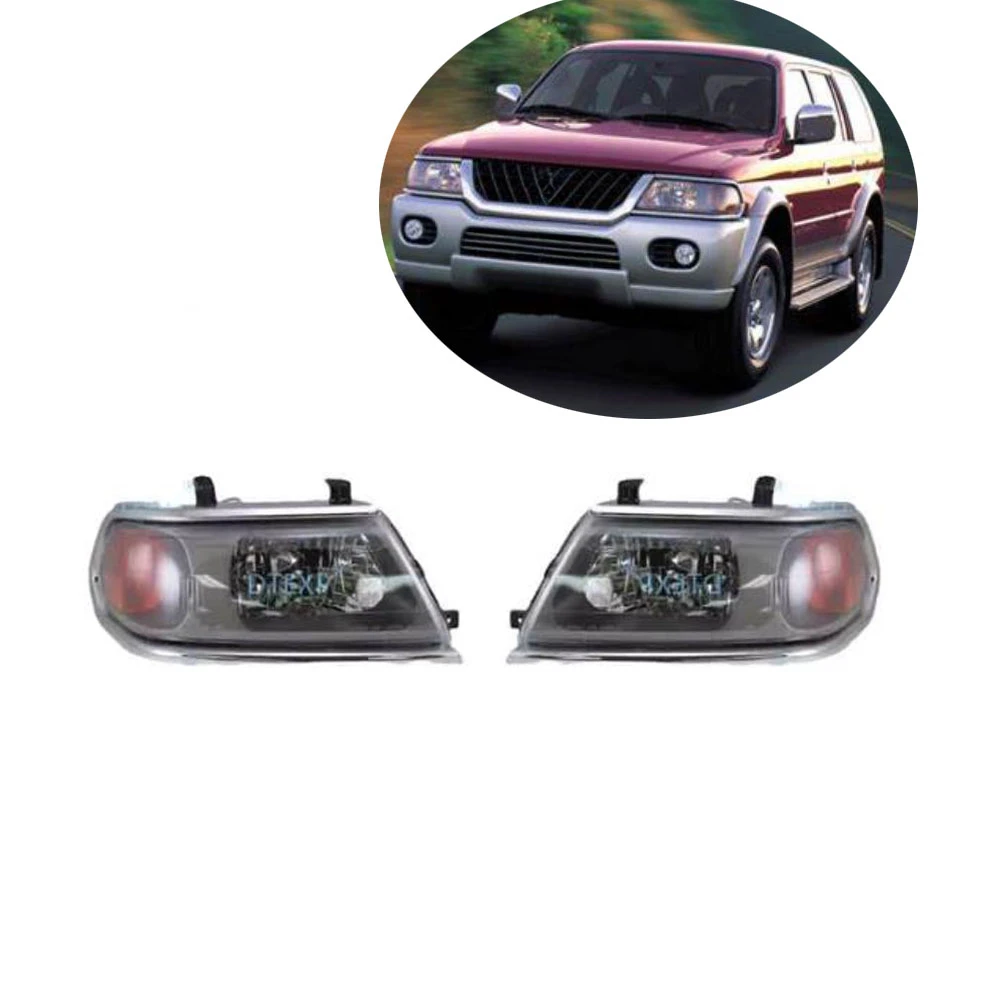 

1 Pcs Grey Headlight for Pajero Sport K90 MR566771 2000-2006 Front Lamp for Nativa Turning Signal Clearance for Montero Sport