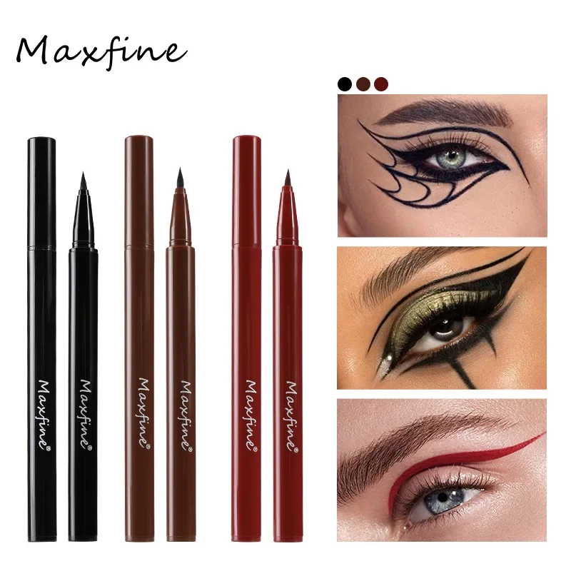 

Maxfine 3 Color Liquid Eyeliner Slim Smooth Texture Waterproof Quick Drying Long-lasting Coloration Popular Eyeliner Cosmetics