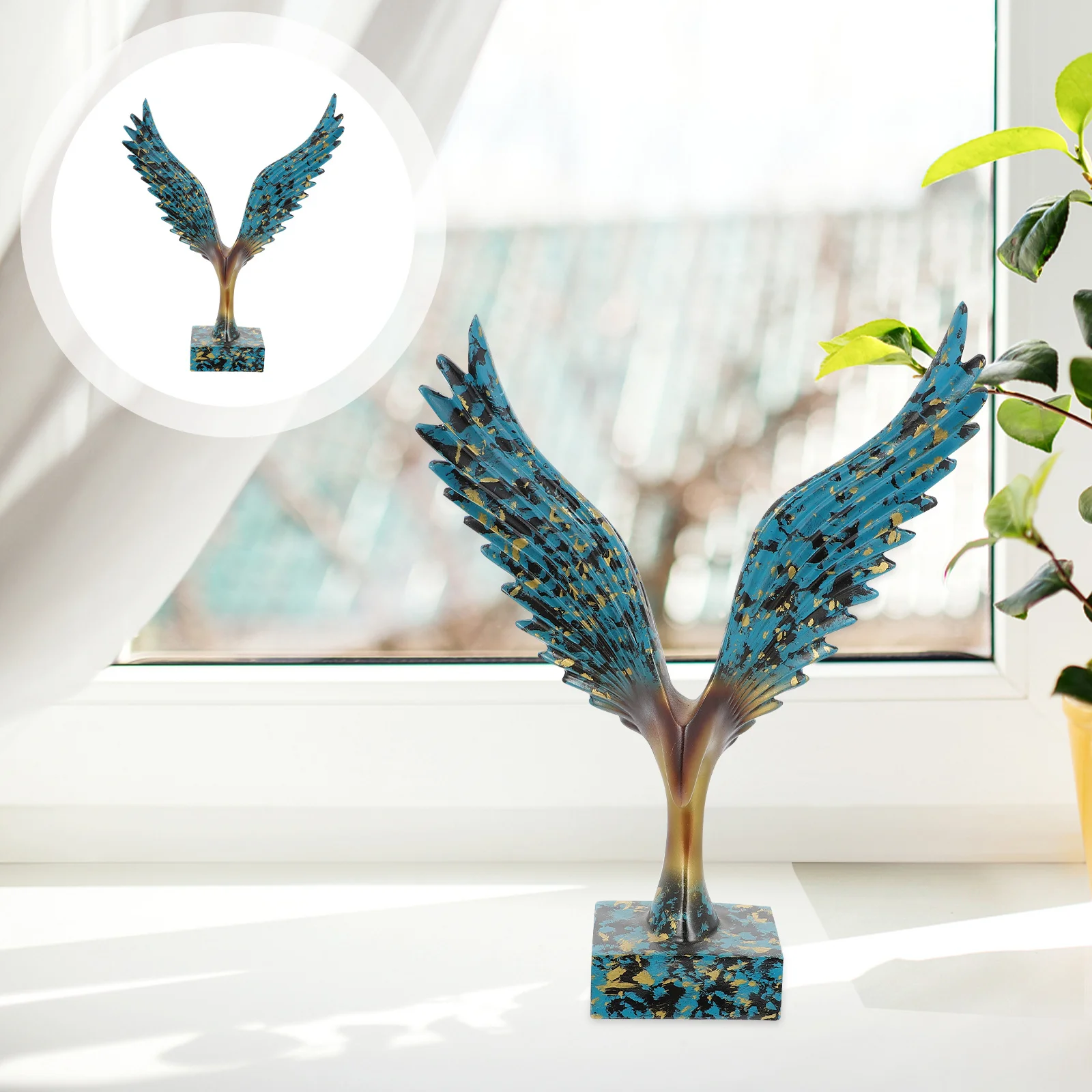 

1Pcs Dapeng Statue Resin Eagle Home Decor Artistic Desktop Decoration for Living Room Office Bookshelf Abstract