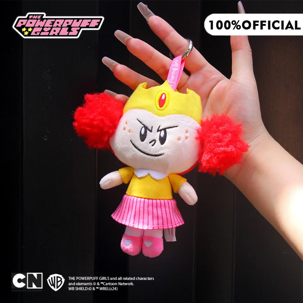 本物のパワーパフガールズプリンセスモーバックスぬいぐるみキーホルダー装飾かわいい漫画女性バッグ飾り女の子ギフト