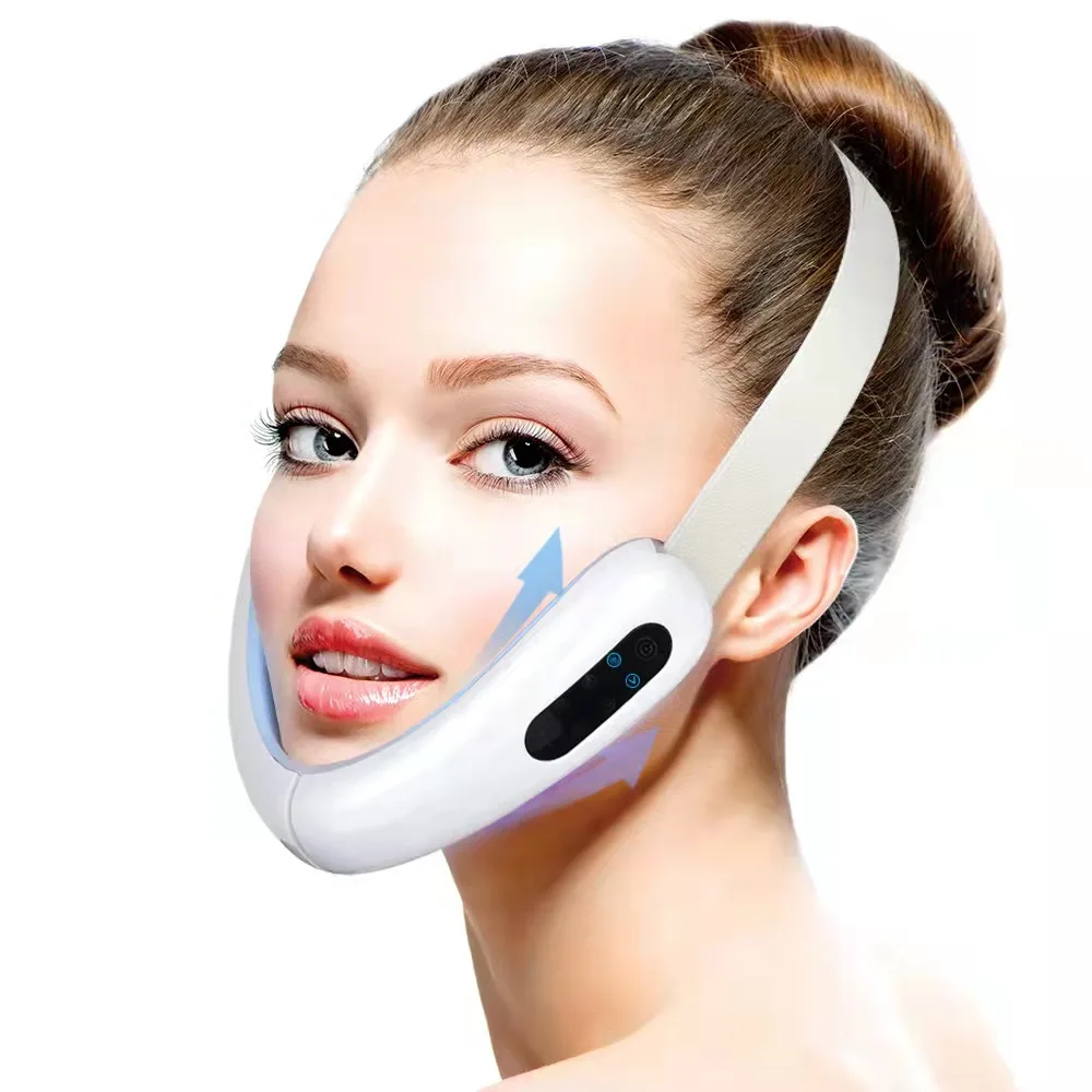 

LED Microcurrent Lift Belt Device Electric Beauty V Shape Face Lifting Machine Chin Thin Slimming Facial Massager