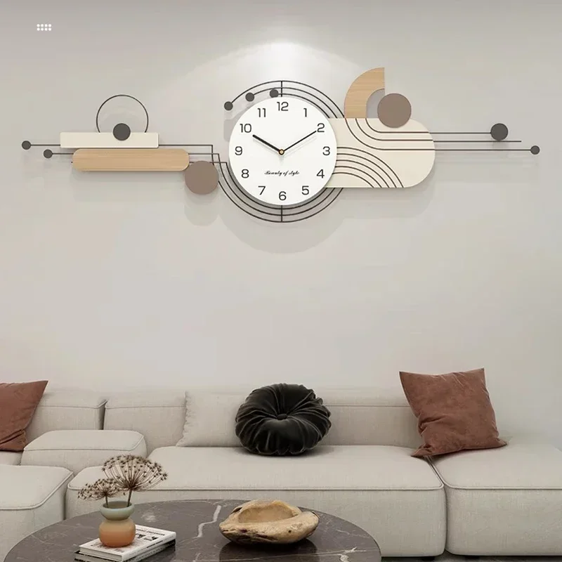 Bathroom Aesthetic Clock Wall Interior Modern Korean Bedrooms Creative Restaurant Wall Watch Metal Reloj Pared Room Decorations