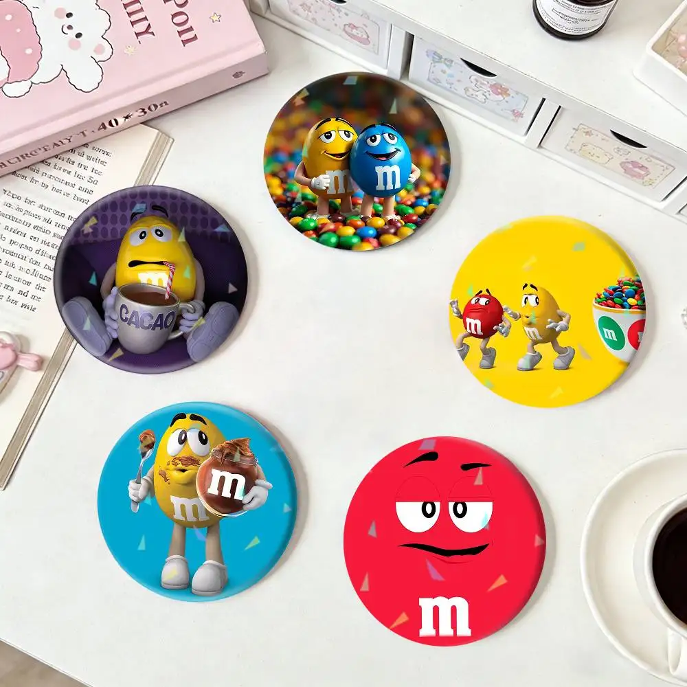 

M-M&Ms Chocolate Badges Niche Design Brooch for Backpack Lapel Pins Creative Accessories