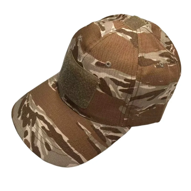 Desert/Woodland Tiger Stripe Camouflage Baseball Cap Men's Outdoor Militar Hat for Patches Airsoft Hunting Training