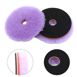 1pcs 5.5 Inch Purple Wool Polishing Pad Car Paint Polishing  Backing Buffing Pad For Auto Body Waxing Buffer Polisher