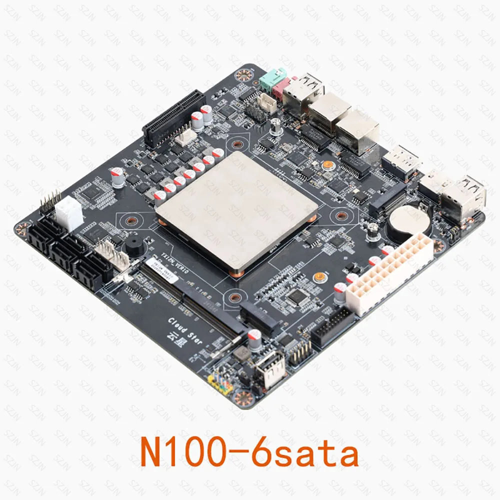 DIY NAS 지원을 위한 미니 ITX 마더보드 N100, DDR4 최대 32GB, 2*2.5G RJ45, 6*SATA3.0, 2*M.2 NVME, 저전력 소비 마더보드 썸네일 5