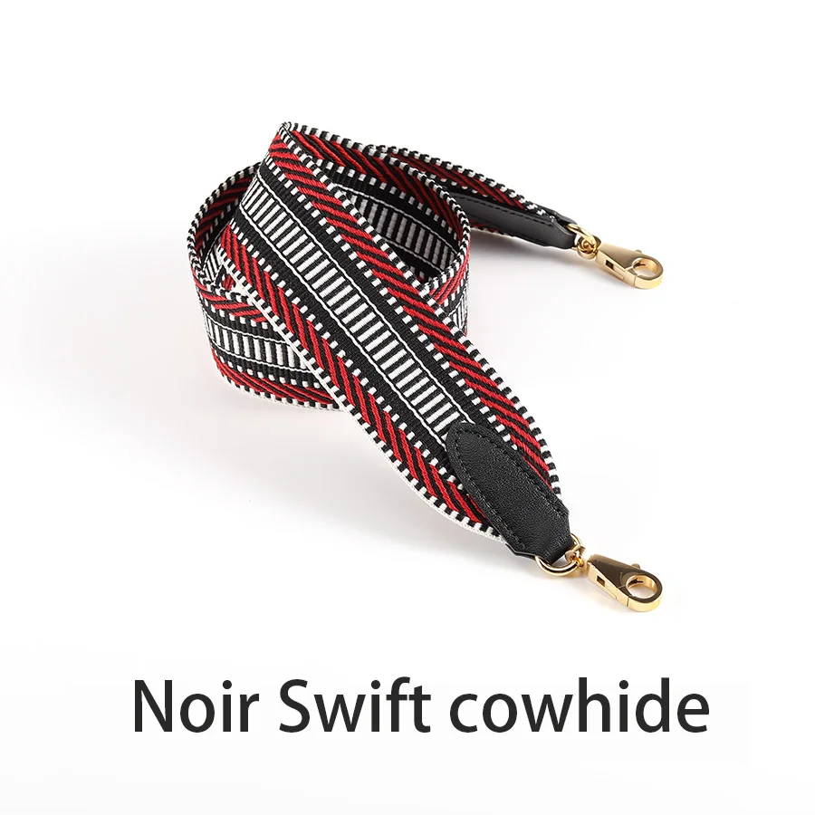 

Handmade 5cm Wide Woven Canvas Strap Cowhide Leather Hand-Stitched Shoulder Strap Bag Strap For Kelly Bag