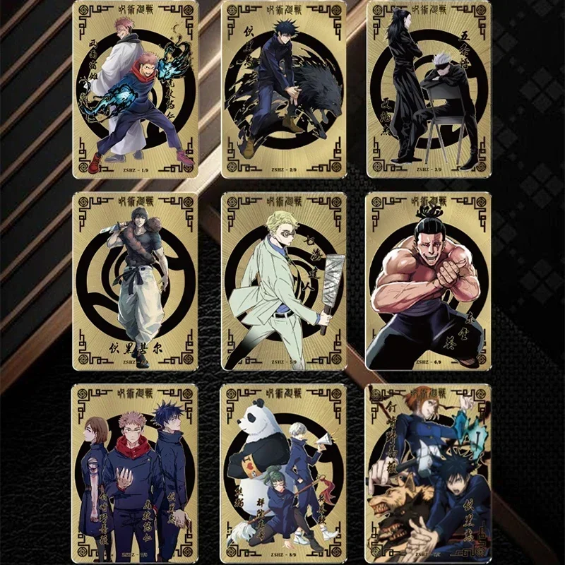 Jujutsu Kaisen Card Rare Gold Cards Anime Character Gojo Satoru Fushiguro Megumi Itadori Yuji Warlock Collection Card Toy Gift