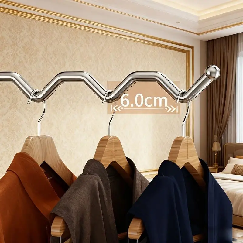 Heavy Load Stainless Steel Multi Layer Clothes Hanger 1Pcs Space Saving for Winter Coats Pants Wardrobe Organizer Home Use