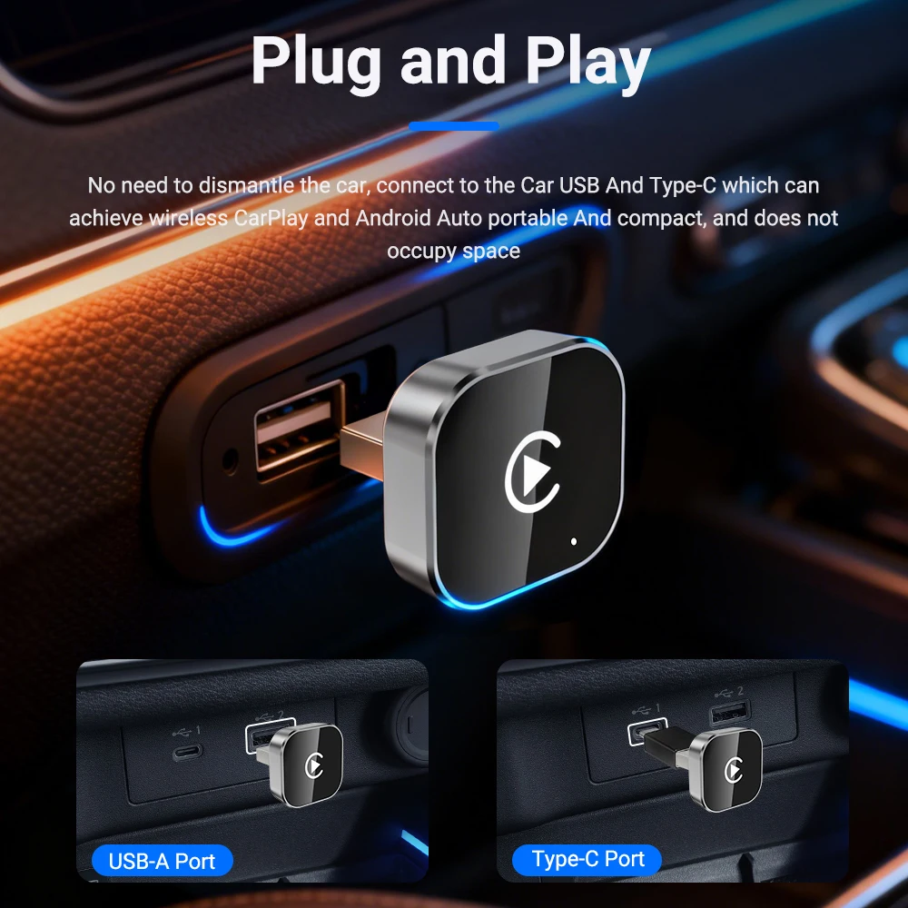 2026 Wireless CarPlay 2IN1 And - Travel Plug Type C recensione e prezzo