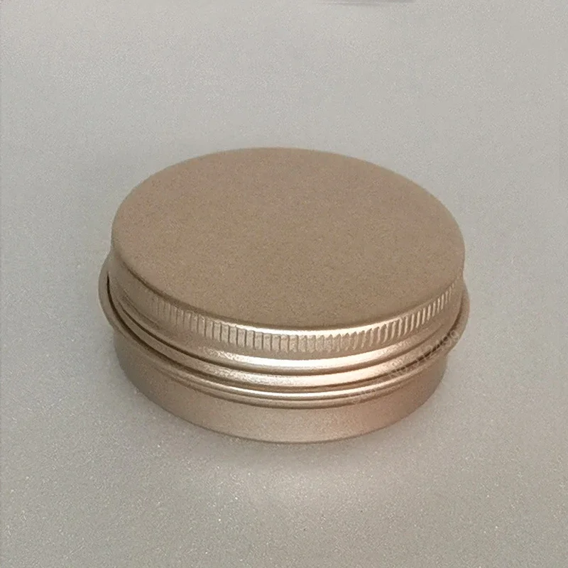 Boîtes à Cosmétiques Rondes en Métal et Aluminium, Bocaux de Stockage avec Vide à Vis pour Jules Baume Salve Épices Alluvial Or, 5g, 60g